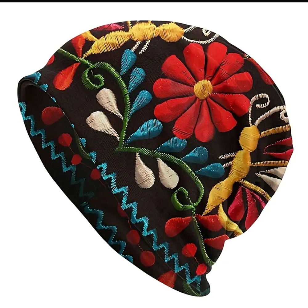 New, colorful Butterfly/Flower Beanie, Unisex, NWT